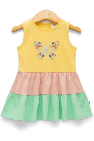 Juscubs Girls Graphic Printed Cotton Fit & Flare Dress