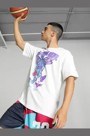 PUMA Men Melo Charlotte Printed Cotton Basketball Tshirt