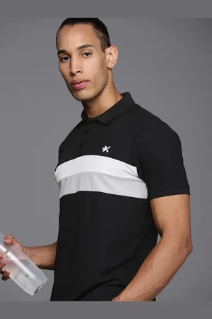 HRX Men Colourblocked Polo Collar T-shirt