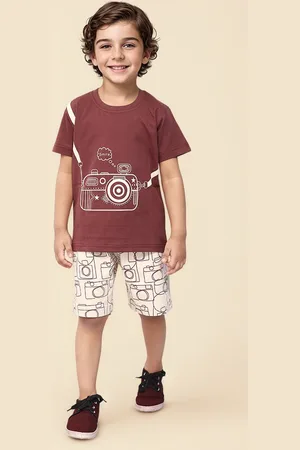 Toonyport Boys Printed Pure Cotton T-shirt With Shorts