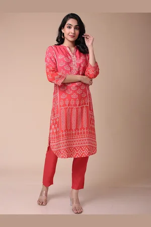 ZARI Bandhani Printed Straight Kurta With Trouser