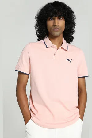 PUMA Collar Tipping Heather Slim-Fit Cotton Polo T-Shirt