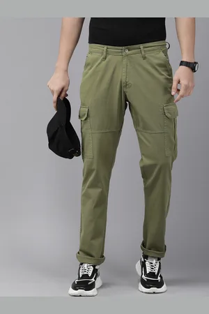 SPYKAR Men Regular Fit Pure Cotton Cargos Style Chinos