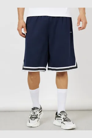 Styli Navy Blue Men Mid-Rise Oversized Basketball Shorts