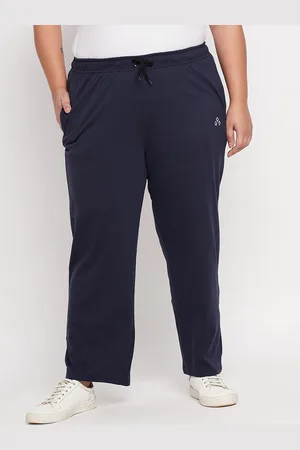 ALIZA Plus Size Cotton Relaxed Fit Track Pants