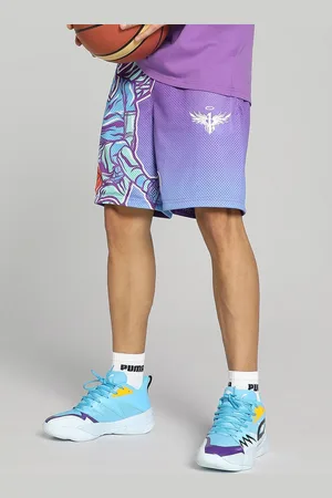 PUMA Men Melo Charlotte Graphic Printed Basketball Shorts