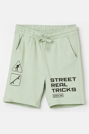 Lifestyle Boys Typography Printed Cotton Shorts