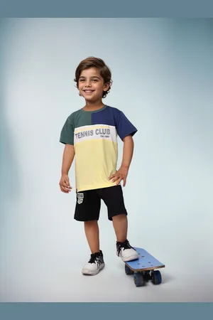 Toonyport Boys Printed Pure Cotton T-shirt With Shorts