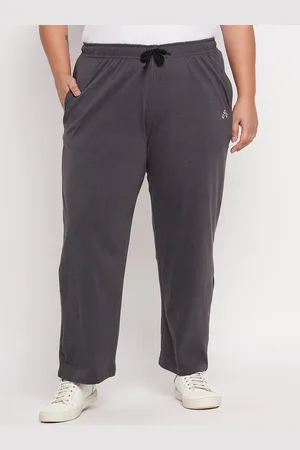 ALIZA Plus Size Cotton Relaxed Fit Track Pants