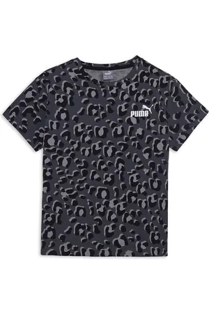 PUMA Animal Printed Girls Youth Cotton Relaxed-Fit T-Shirt