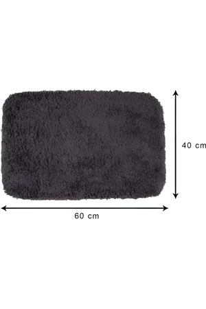 Aura Grey 2 Pcs Cotton Anti Slip Doormats