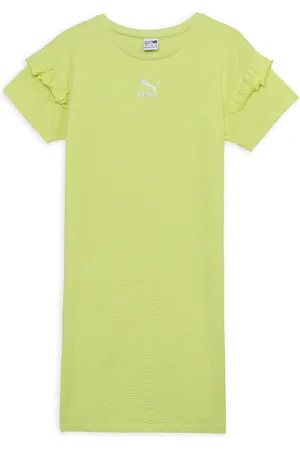 PUMA Ruffles Girls Cotton T-Shirt Dress