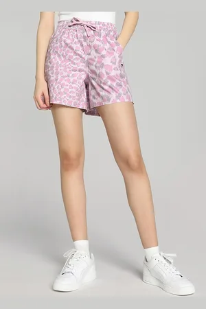 PUMA Women Downtown Kitten Printed Cotton Shorts
