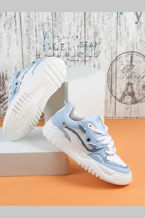 THE WHITE POLE Men Colourblocked Round Toe Lightweight Memory Foam Patent Leather Sneakers
