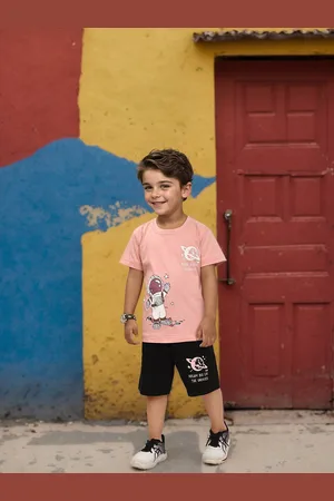 Toonyport Boys Printed Pure Cotton T-shirt With Shorts