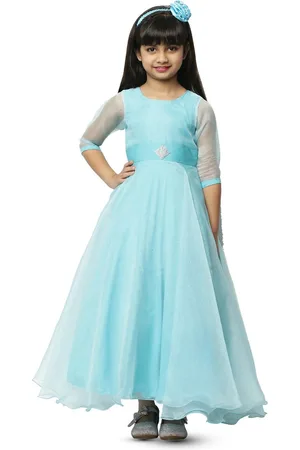 BAESD Girls Satin Fit & Flare Maxi Dress