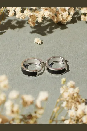 Salty Men Stainless Steel Circular Hoop Earrings