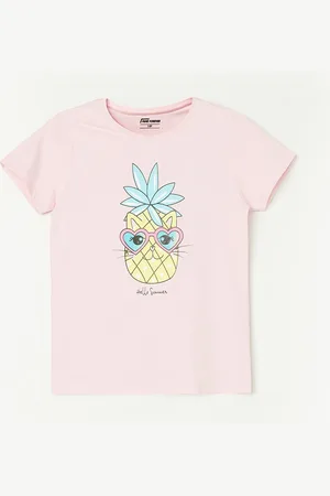 Lifestyle Girls Graphic Printed Pure Cotton T-shirt