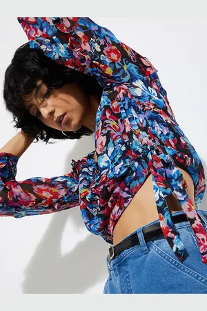 Max Collection URB_N Women Printed Crop Top with Camisole