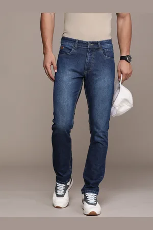 WROGN Men Straight Fit Light Fade Stretchable Jeans