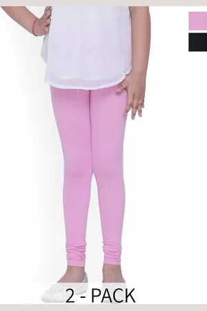 BAESD Girls Pack Of 2 4-Way Stretch Churidar Length Leggings