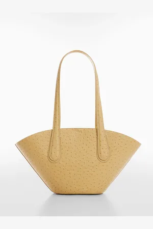 MANGO Textured Structured Shoulder Bag