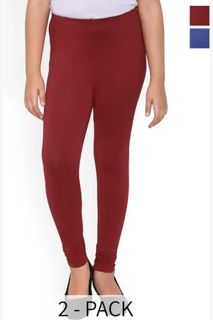 BAESD Girls Pack Of 2 4-Way Stretch Churidar Length Leggings
