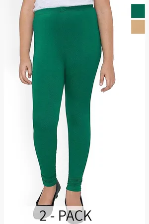 BAESD Girls Pack Of 2 Churidar Length Leggings