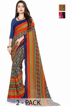 ANAND SAREES Floral Saree Pack of 2