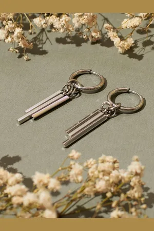 Salty Stainless Steel Hoop Earrings