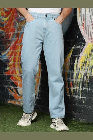HERE&NOW Men Loose Relaxed Fit Pure Cotton Jeans