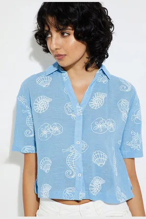 Max Collection URB_N Women Printed Cropped Shirt