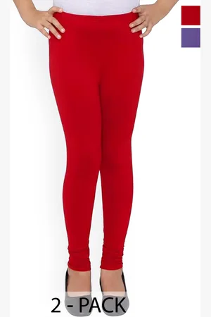 BAESD Girls Pack Of 2 4-Way Stretch Churidar Length Leggings