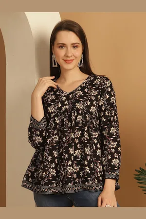 Rajnandini Floral Print Cotton Top