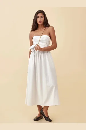 LULU & SKY Women Strapless Fit & Flare Midi Dress