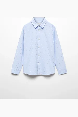 MANGO Boys Ditsy Print Casual Pure Cotton Shirt