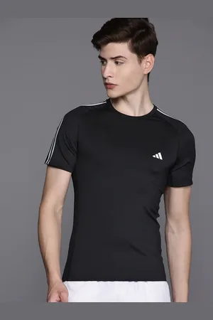 adidas Men Techfit 3-Striped Slim Fit Training T-shirt
