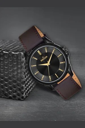 WROGN Men Leather Bracelet Style Straps Analogue Watch HOBWRG-24-0439