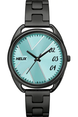 Helix Women Brass Printed Dial & Leather Straps Analogue Watch TW043HL11