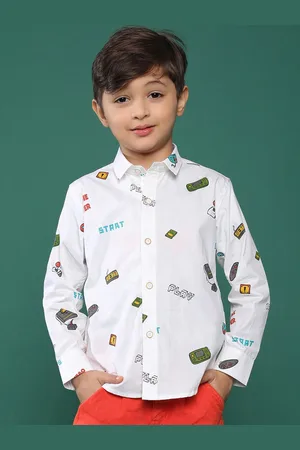 TALES & STORIES Boys Printed Casual Shirt