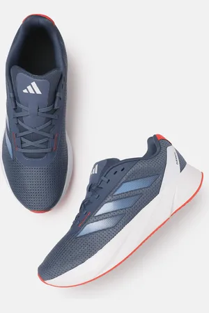 adidas Men Woven Design Round-Toe DURAMO SL Running Shoes with Striped Detail