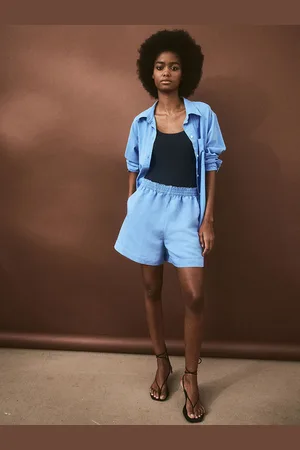 H&M Women Linen-Blend Pull-On Shorts