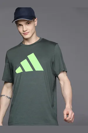 adidas Men Brand Logo Printed Training Essential T-shirt
