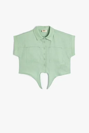 Koton Girls Spread Collar Opaque Casual Shirt