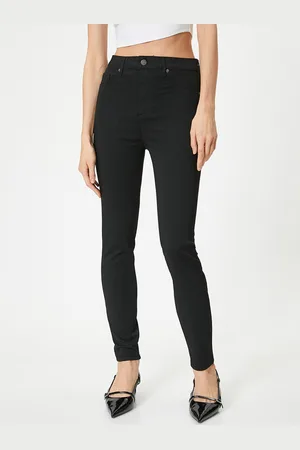 Koton Women Skinny Fit Mid-Rise Clean Look Stretchable Jeans