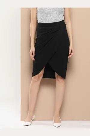 Chemistry Tulip Hem Above Knee Wrap Skirt