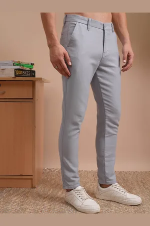 LocoMotive Men Mid Rise Slim Full Length Cotton Trousers