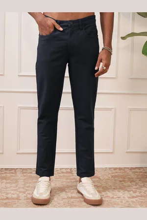 LocoMotive Men Premium Mid Rise Taperd Fit Ankel Lenth Trouser
