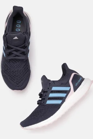 adidas Women Woven Design Round-Toe Ultraboost 1.0 Running Shoes with Striped Detail