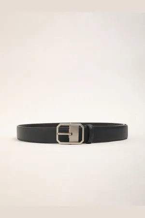 The Bear House Men Textured Leather Reversible Belt